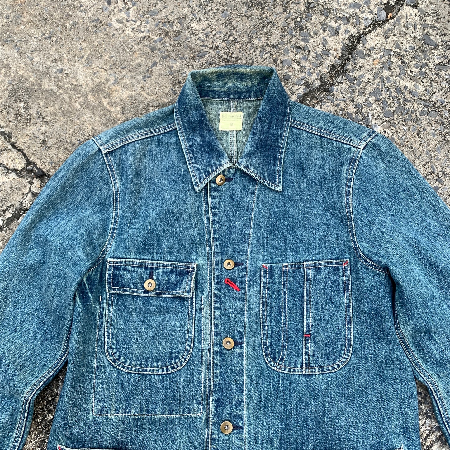 RARE! - 'US Naval' - Denim Chore Coat - M