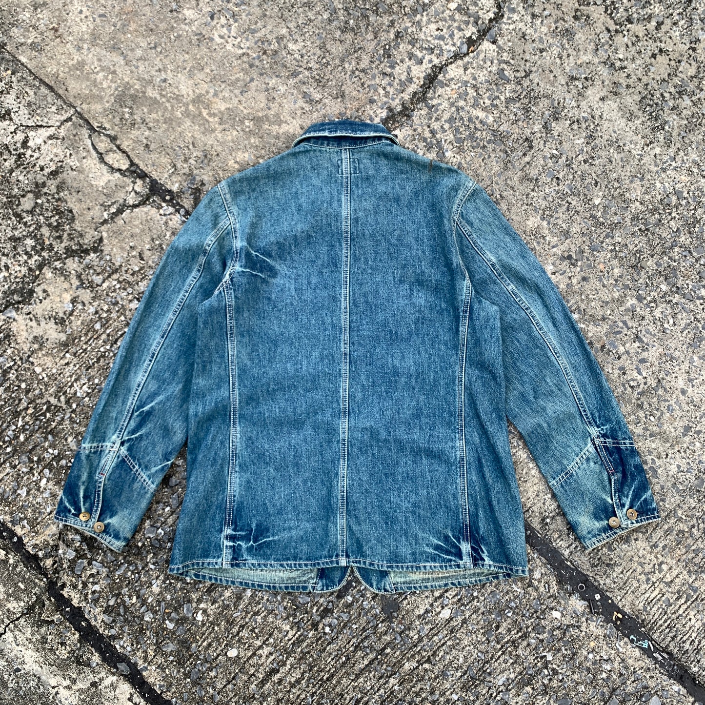 RARE! - 'US Naval' - Denim Chore Coat - M